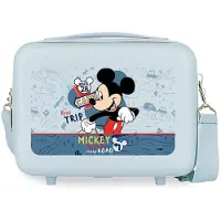 Disney Unisex für Kinder. 4953921 Mickey Road Trip Kulturtasche Hellblau -29x21x15cm (OSFA), Lässig, ABS/Polykarbonat, Marine, Kinderbekleid