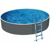 Mountfield Azuro 4,6x1,2m GRAPHIT/WEISS LAGOON Einsatzstärke 0,5 mm - ohne Filter mit Off-Axis-Löchern