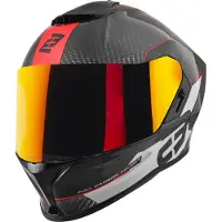 Bogotto Phantom Combo Carbon Helm, schwarz/rot/weiß, XS