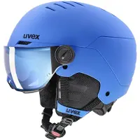 Uvex Skihelm Junior Rocket Visor Mat Blue-55 - 58 cm