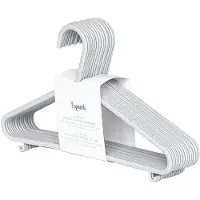 3 Sprouts Weizenstroh Kleiderbügel grau