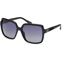 GUESS GU00157 Unisex-Sonnenbrille Vollrand Quadratisch Kunststoff-Gestell, schwarz