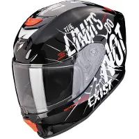 Scorpion EXO-JNR Boum Schwarz Weiß Integralhelm Größe S