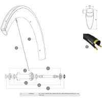 Mavic Comete Pro Carbon Hintere Linke Speichen 12 Einheiten