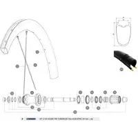 Mavic Cosmic Pro Carbon Ust Disc 650b Hintere Rechte Speichen 12 Einheiten