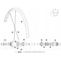 Mavic Aksium Elite Ust Disc 650b Hintere Rechte Speichen 12 Einheiten