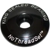 Chris King NoThreadSet Ahead Kappe, 1 1/8", Sotto Voce, silver