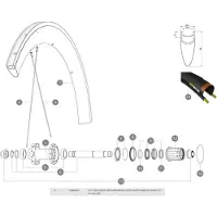 Mavic Comete Pro Carbon Disc Hintere Rechte Speichen 12 Einheiten