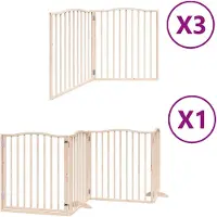 vidaXL 10-tlg. Hundetor mit Tür Faltbar 800 cm Pappelholz