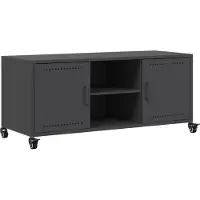 vidaXL TV-Schrank Schwarz 100,5x39x43,5 cm Stahl