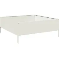 vidaXL Hochbeet Weiß 100x100x41 cm Stahl