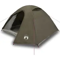 vidaXL Kuppel-Campingzelt 3 Personen Braun Wasserdicht