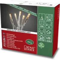 Konstsmide - Micro LED Lichterkette, verschweißt, 35 bernsteinfarbene Dioden, 24V Innentrafo, transparentes Kabel; 6352-823