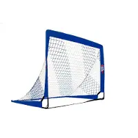 Powershot Fußballtor POP UP - 1.8m x 1.2m - 2er Set - faltbares Garten Fußballtor für Kinder in BLAU/WEIß