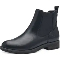Tamaris Damen Stiefelette Chelsea Boot Stretcheinsätze flach modisch 1-25312-41, Größe:39 EU, Farbe:Schwarz