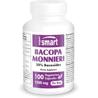 SuperSmart Bacopa Monnieri Dietary Supplement - 100 Vegi-Kaps