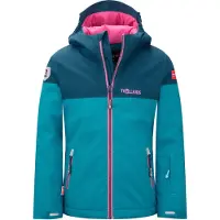 TROLLKIDS Hallingdal wasserdichte Mädchen Skijacke mit Kapuze blau 116