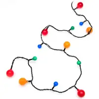 Konstsmide - LED Globelichterkette, kleine & große runde Dioden, 80 bunte Dioden, 24V Außentrafo, schwarzes Kabel; 3680-507