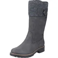 Rieker Stiefel bequem warm gefüttert in grau, Gr. 41