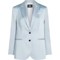 Karl Lagerfeld Fluid Satin Tailored Blazer Cashmere Blue Größe: 42 | Blazer Outlet | Damen | Blau