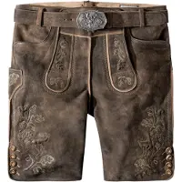 Stockerpoint Trachtenlederhose Bastian in kiesel gespeckt | Gr.: 44