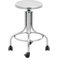 Steinberg Systems Laborhocker - auf Rollen - Edelstahl - 100 kg