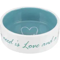 Trixie Ceramic With Heart 20 Cm Bowl Weiß,Blau 1.4 L