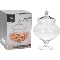 Eh Excellent Houseware Eleganter Glasbehälter - Praktisch und dekorativ - Stabil mit Deckel