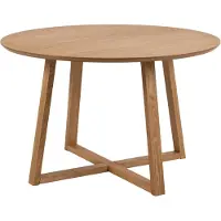 Molecule Malika Esstisch Ø120 cm Nachbildung Eiche.