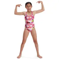 Speedo Punk Floral Lane Line Back Allover Endurance Badeanzug