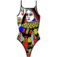 Turbo Queen Of Hearts Badeanzug Mit Dünnen Trägern