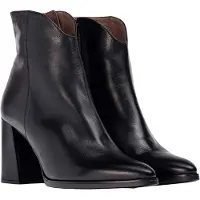 Wonders für Damen. M-5403_1960_5792 Nara Lederstiefelette schwarz (41), 5 bis 8 cm, Reißverschluss, Lässig, Klassisch