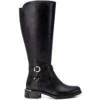 Carmela für Damen. 16202001-NEGRO Lederstiefel 162020 schwarz (36), 3 bis 5 cm, Reißverschluss, Lässig