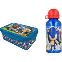 Sonic Stor - Lunch Box w/Removable Compartments + Water Bottle 400 ml -