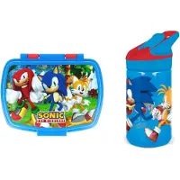 Sonic Stor - Lunchbox + Drikkedunk Tritan 480 ml -