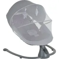 Cangaroo Babywippe elektrisch Zara Schaukelfunktion, Musik, Timer, Moskitonetz dunkelgrau