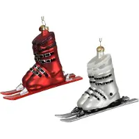 Décoris Stiefel Glas l5.4b12.6h9.2 cm a2 Weihnachten (mix)