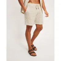OAS Kurze Hose Ecru Porto Waffle Herren-XL
