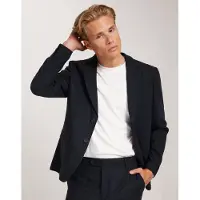 SELECTED MEN Herren Sakkos Slhslim-reed Wool Blz - Donkerblauw - Größe 46