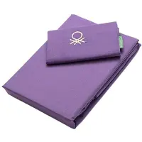 Merkloos - 2-teiliges Bettwäscheset (Bettbezug 150 x 220 cm + Kissenbezug 63 x 63 cm) Lila und Grün, 70 % Baumwolle + 30 % Polyester
