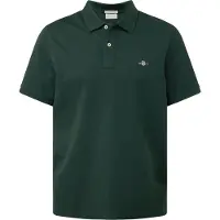 Gant für Herren. 2210 Piqué-Poloshirt Regular Fit Shield grün (L), Lässig, Baumwolle, Klassisch, Kurzarm
