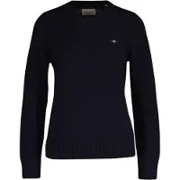 Gant Rundhalspullover "CLASSIC COTTON C-NECK" mit Zopfstrickmuster