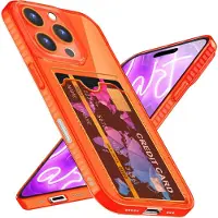 Nalia Klar Transparente Neon Silikon Hülle Kartenhalter