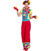 Coppens Knallbunter Clown Kostüm für Damen