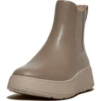 Original Brands FITFLOP FitFlop F-Mode Leather Flatform Chelsea Boots GREY 37