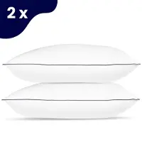 Soulsnooze - Luxus Hotel Qualität Kissen - 2er Set - Weiß - Medium - 60x70 cm - Verstellbares Design - Schlafzimmer Kissen - Anti Allergie - Waschbar