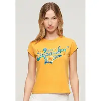 Superdry Floral Scripted Kurzarm-t-shirt