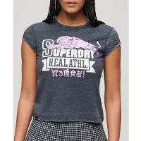 Superdry Varsity Burnout Cap Kurzarm-t-shirt