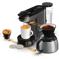 Philips HD6593/22, Kombi-Kaffeemaschine, 1 l, Kaffeepad, Gemahlener Kaffee, 1450 W, Grau