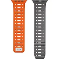 Cover-Discount Apple Watch 44/45/46/49mm - Silikon Sportarmband zweifarbig